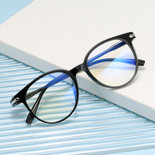 Anti-blue light radiation computer male plain mirror glasses female Korean version trendy big face flat mirror myopia glasses frame flat mirror