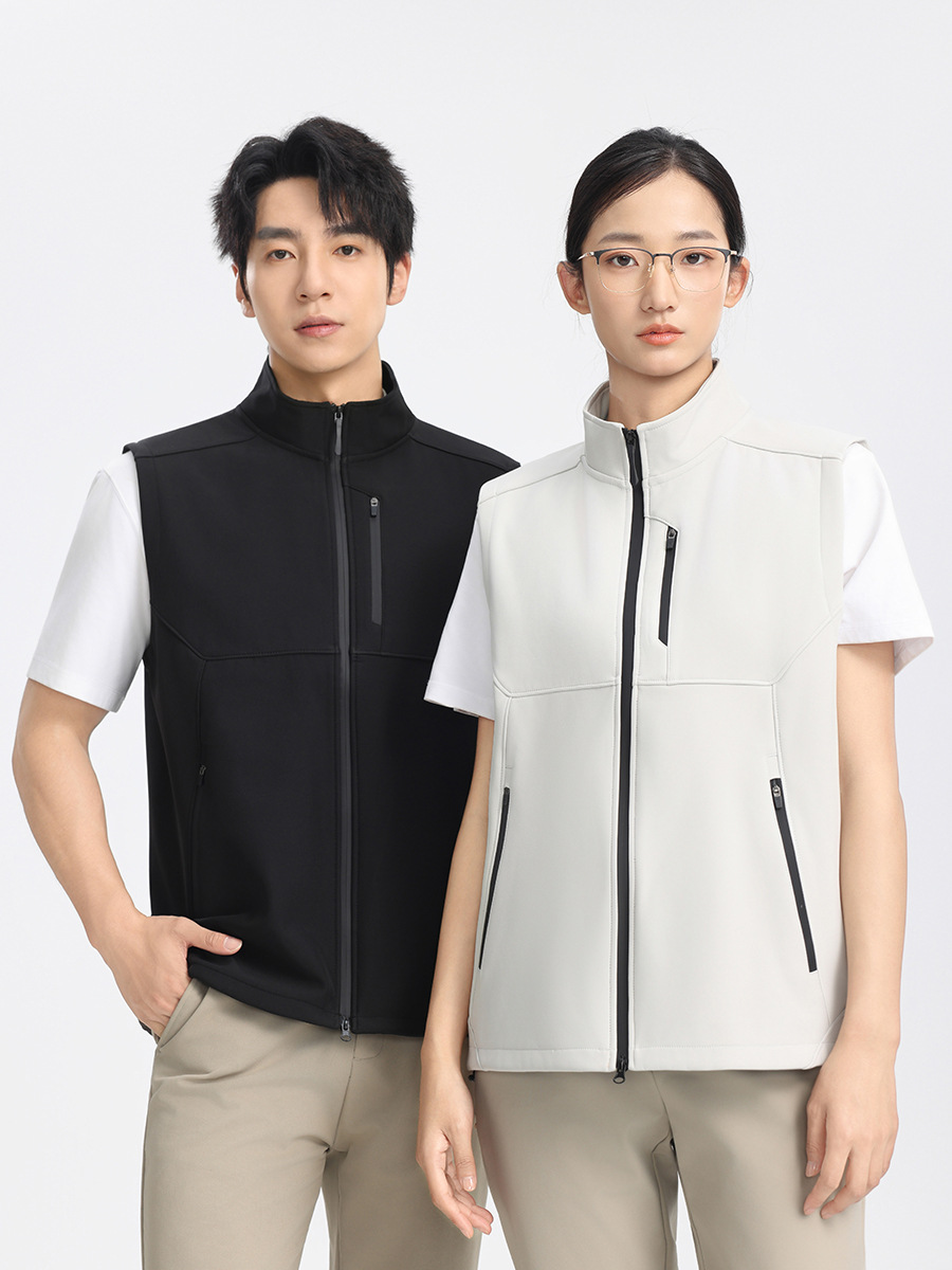 High-end transfronterizo collar estudio ropa de trabajo chaleco de equipo de publicidad chaleco logotipo impreso personalizado