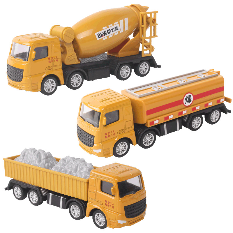 Gangliwei Kidsren's 1:55 Alloy Excavator Engineering Vehicle Transporter Excavator Artificial Model Boy Inertia Car