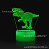 Dinosaur, seven-coloured touch LED night light, creative table lamp, suitable for import, 3D, remote control, creative gift