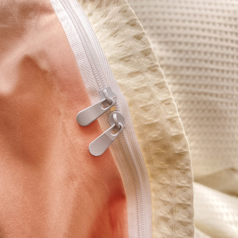 Clase A de alta gama de algodón waffle de cuatro piezas de algodón japonés waffle hoja de cama cubierta del edredón ins ropa de cama de algodón puro