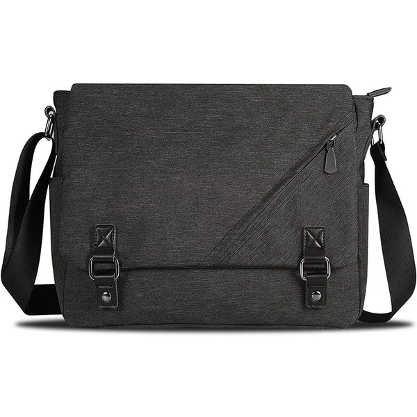 Men's Business Briefcase, Large-Capacity Shoulder Crossbody Bag, Multi-Functional Canvas Waterproof Messenger Bag, Tablet Bag