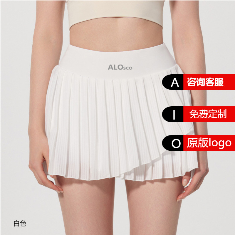 Al Sports Pleated Skirt Badminton Sports Short Skirt Running Yoga Breathable Anti-Exposure Tennis Skirt Outdoor