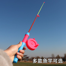 潍坊鱼竿风筝专用杆红轮鱼竿卡通伸缩鱼竿带线风筝线轮地摊货源