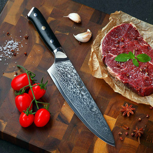 Damascus Steel Knife G10 Японский шеф -повар