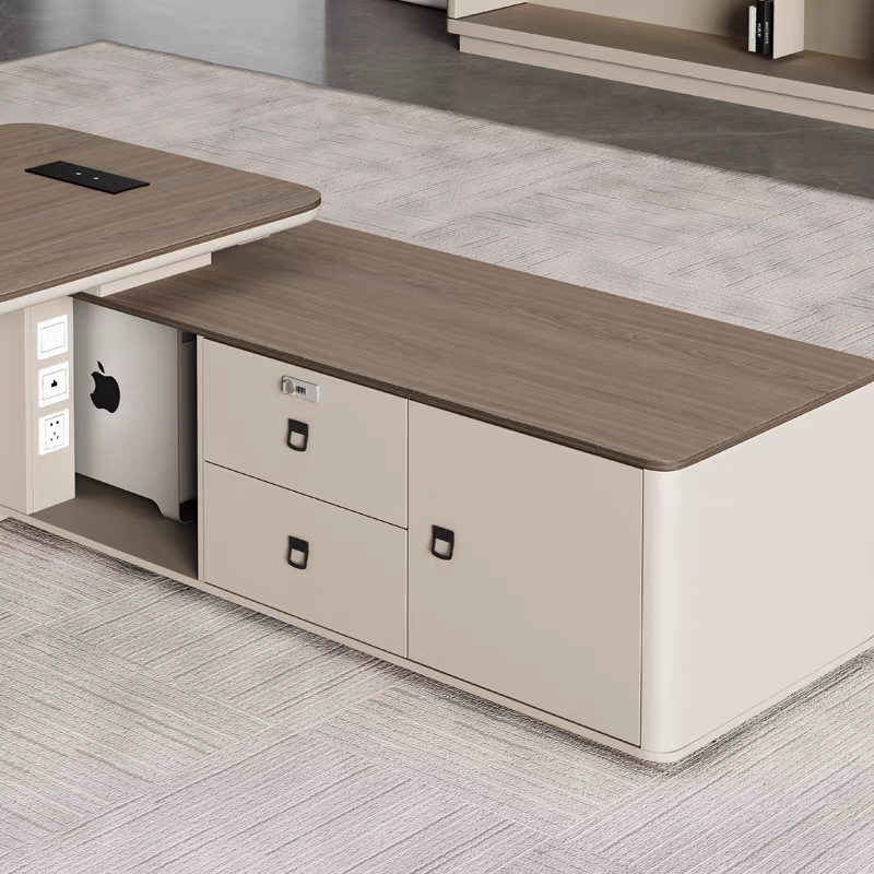 Moderno simple patrón pintado mezcla de mesa y silla ligera de lujo atmósfera gerente general de gran banco fábrica de muebles de oficina fuente