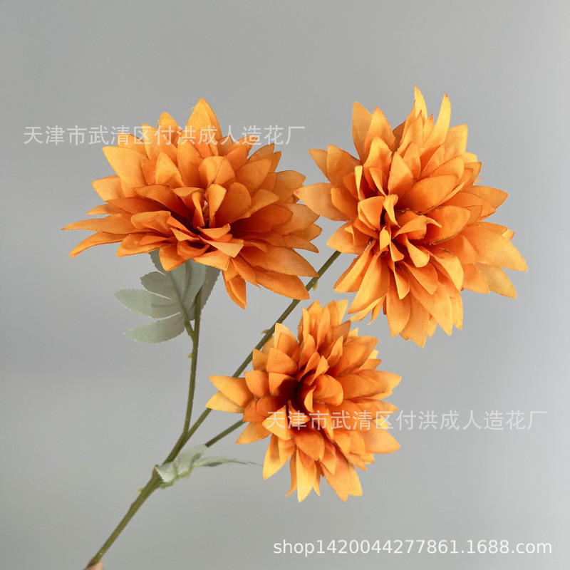 模造花大丽花ウェディングテーブル花生け花ウェディングホール装飾絹布偽花軟装花芸メーカー卸売り|undefined