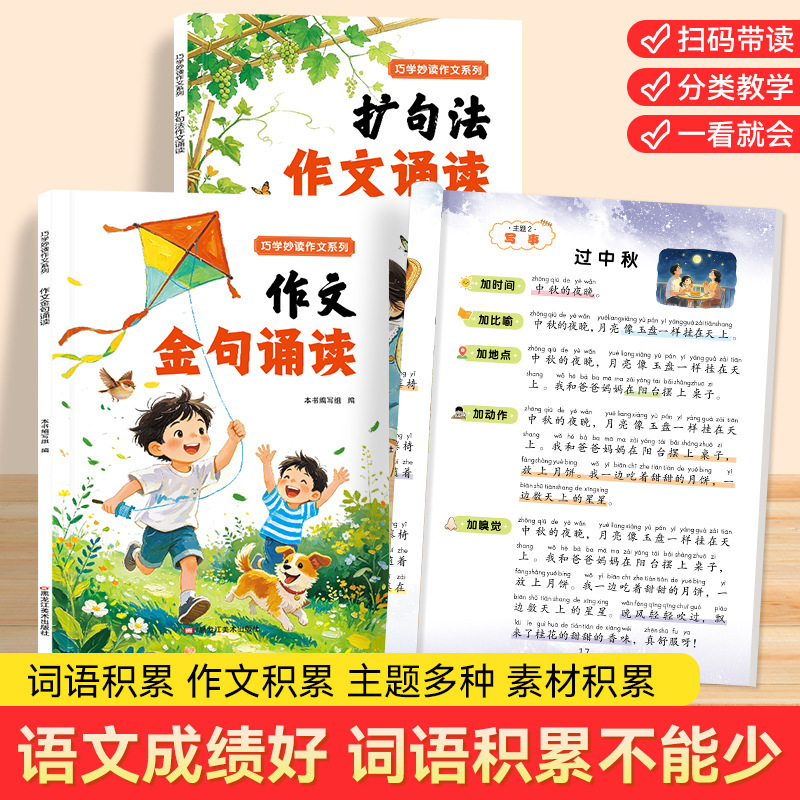 A comprehensive guide to sentence expansion, composition, golden phrases, recitation, fun literacy, and writing techniques in primary school Chinese A comprehensive guide to sentence expansion, composition, golden phrases, recitation, fun literacy, and writing techniques in primary school Chinese