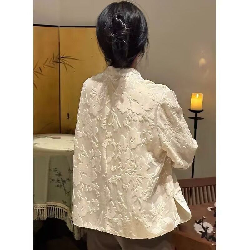 宫廷风盘扣新中式复古外套女早春新款高腰显瘦半身裙两件套女|undefined