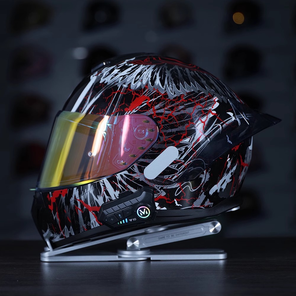 Casco Lion masculino motocicleta casco completo locomotora de defensa femenina cuatro estaciones casco de montaje universal 3C certificado gran cola
