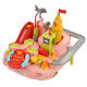 Children's rail car suit car adventure Castle steering wheel parking lot boys' educational toys wholesale