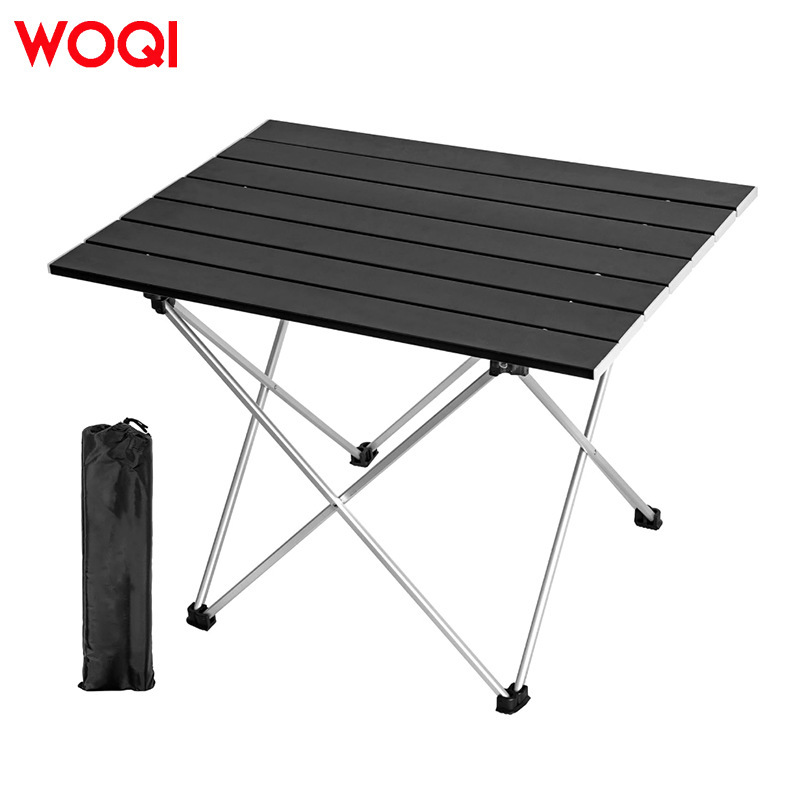 Woqi Camping Table Foldable Portable Camping Table Lightweight Aluminum Compact Outdoor Side Table for Picnic