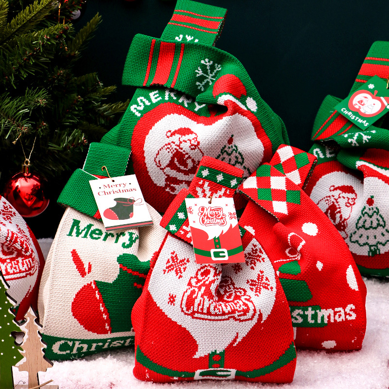 Bolsa de regalo de Navidad, sensación de alto nivel, paquete de regalo de Navidad pequeño, regalo de Nochebuena, bolsa de manzana