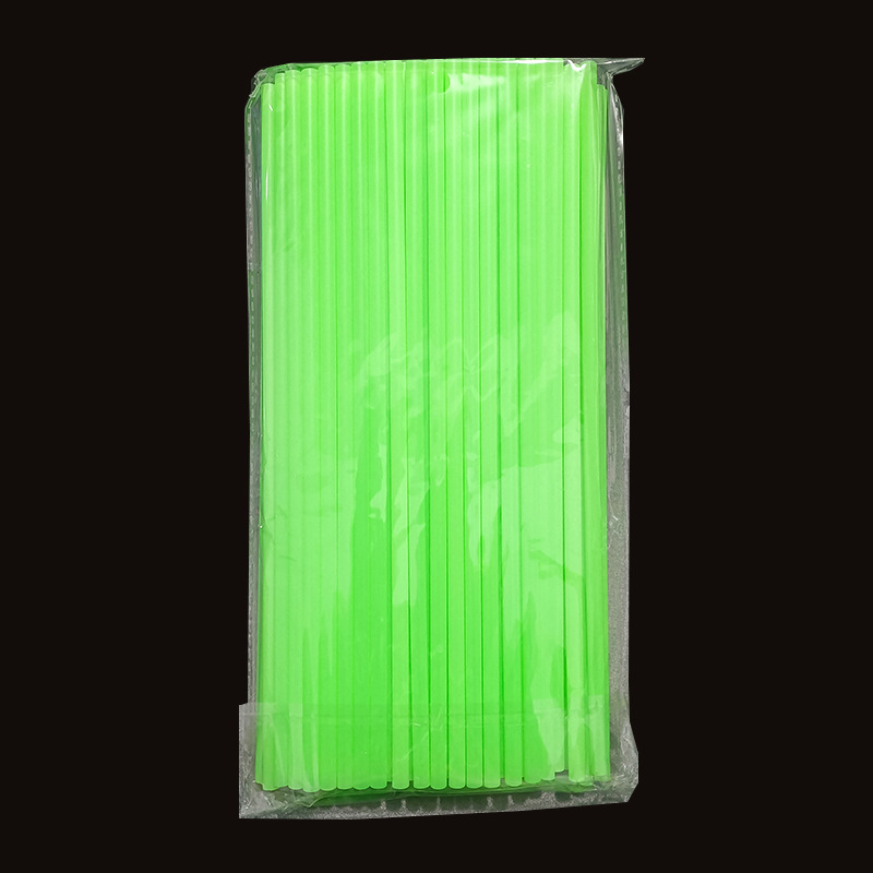 Transfronterizo en stock 6mm color paja recta plana paja de plástico desechable PP niños hechos a mano DIY lavanda