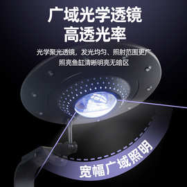 鱼缸飞碟灯新款全光谱爆藻灯增艳溪流灯金鱼缸防水超亮UFO水草灯