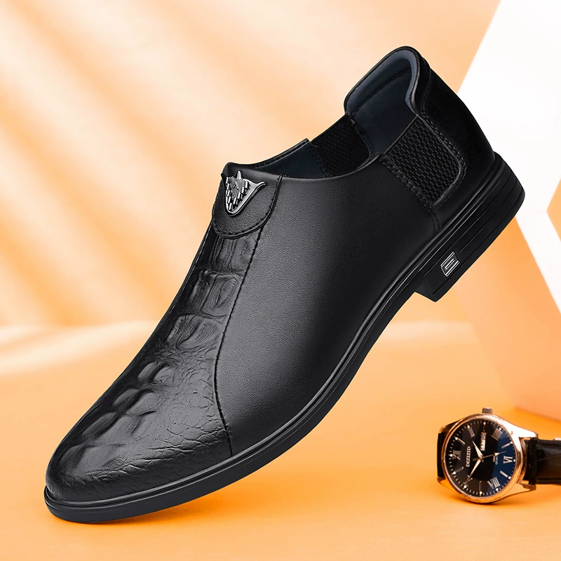 LS9805 Мужская обувь Деловая модельная обувь Челси Повседневная обувь