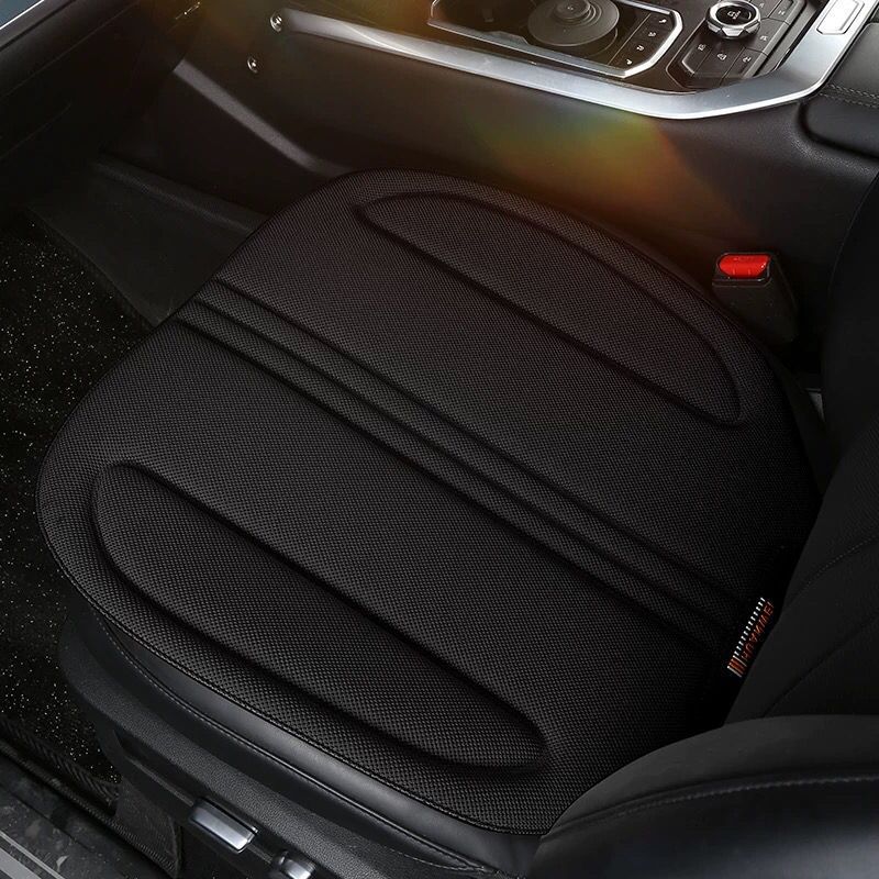Universal Car Seat Cushion Linen Four Seasons Universal Latex Non-Slip (Seat cushion, seat cover) - black-front-row-seat-cushion-single