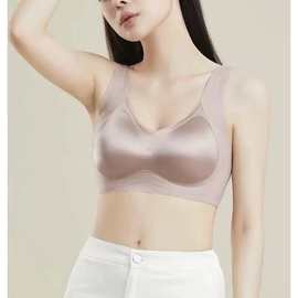 背心3741#时尚轻盈全固定杯无痕光面美背L-XL舒适侧收尾货内衣批