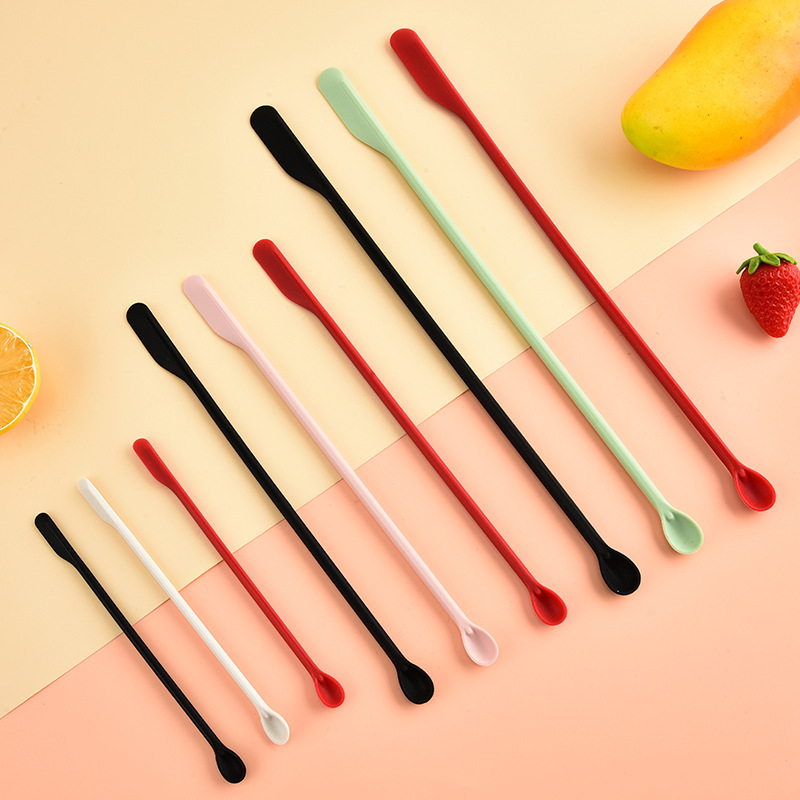 Double-head silicone spatula three-piece cosmetic bottle mini spatula baking jam spatula foundation scoop Double-head silicone spatula three-piece cosmetic bottle mini spatula baking jam spatula foundation scoop