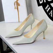 2631 European and American style sexy high heels for women, high texture, simple pointed toe women's shoes, one foot pedal, shallow mouth, thin follow-up shoes for women
