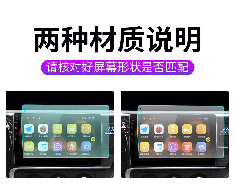 Car navigation film, trapezoidal anti-reflective matte 9/10.2 inch 10.1 central control screen protector