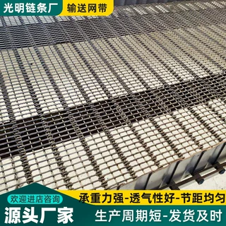 304金属链条式网带流水线输送网带陶瓷烧烤隧道炉耐高温传送网链