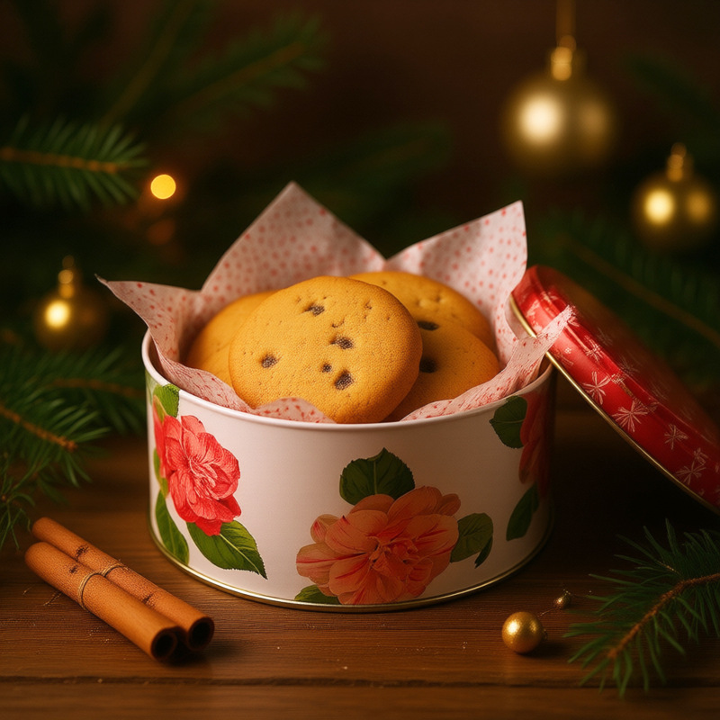 东莞厂家批发圆形食品铁罐大号饼干曲奇糖果罐绿色高档铁罐