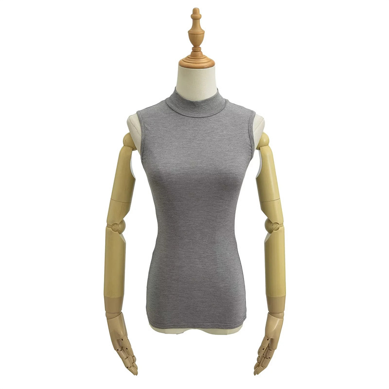 American Style Retro High Collar Sleeveless Vest Women's Basic Spice Girls Slim-fit Pure Desire Style Simple Base Pullover Top American Style Retro High Collar Sleeveless Vest Women's Basic Spice Girls Slim-fit Pure Desire Style Simple Base Pullover Top