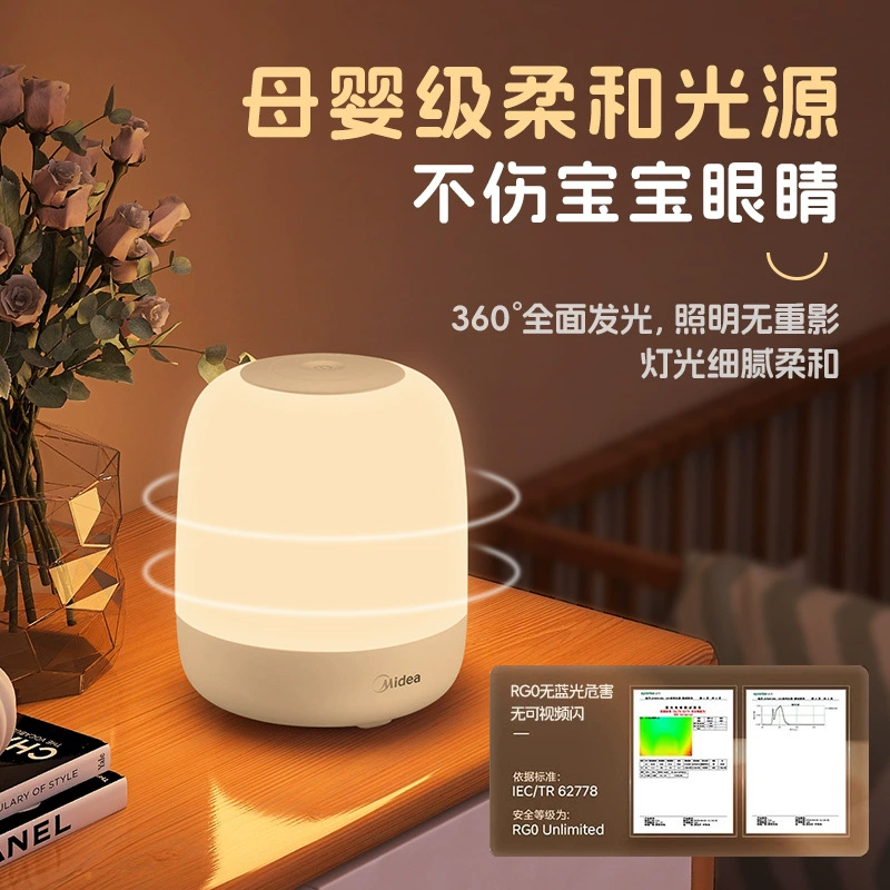Светильник Meimei Night Lights с возможностью зарядки для спальни у кровати, для студентов в общежитии, учебной комнаты, лампа
