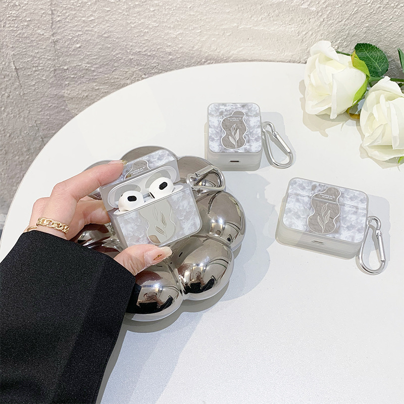 Ins applicable AirPods Pro Apple earphone case mirror AirPods 1/2 protective case square soft shell 3rd generation transparent