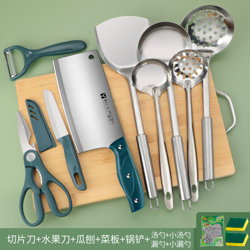 Cuchillo de corte de verduras 2 - en - 1 cuchillo de corte de tablero de corte conjunto de cocina dormitorio utensilios de cocina de corte de verduras de acero inoxidable