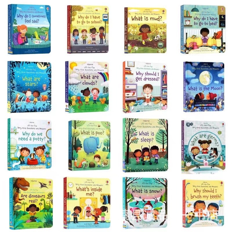 Usborne English Children's Questions and Answers Lift the flap Children's Popular Science Enlightenment Cognition Flip Books