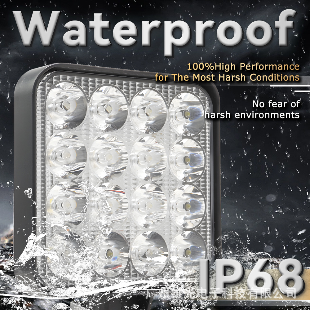 Factory wholesale car led headlight mini square external spotlight electric car headlight spotlight inspection lamp