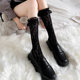 JK Lace Lolita Calf Socks Women Mid-Length Socks Jk Long Lace Japanese Style Pantyhose Over the Knee Lolita
