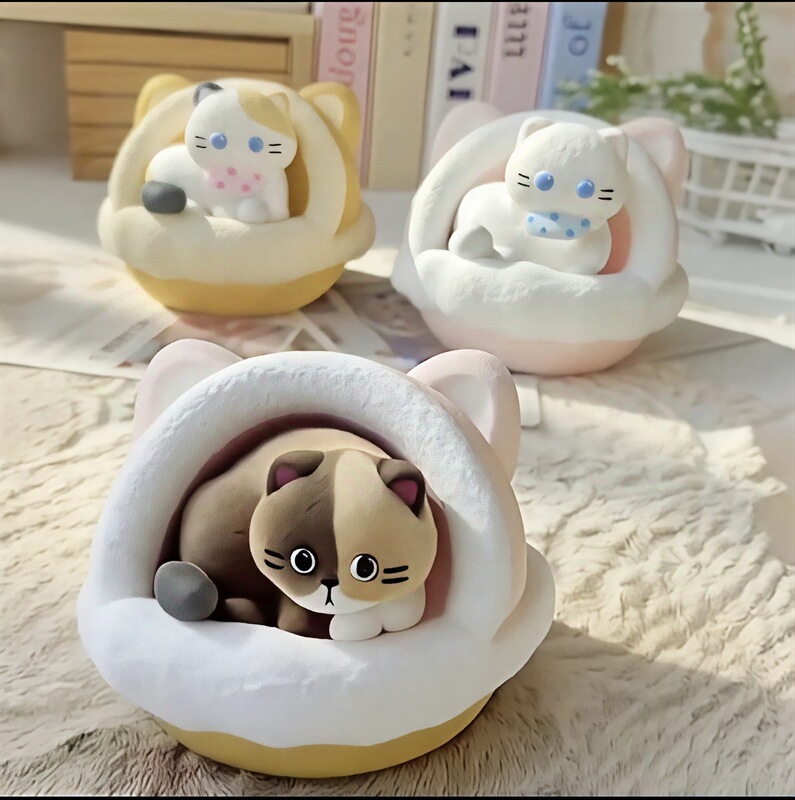 [99% Flawless] New Cute Little Cat Aromatherapy Plaster Doll White Blank Exquisite DIY Coloring Figurine