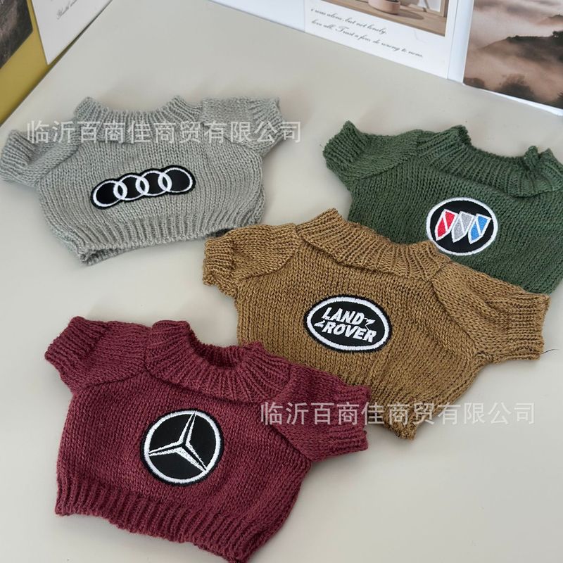 泰迪熊公仔车标衣服小熊毛衣棉花娃娃玩偶替换服装套装玩具配件|undefined