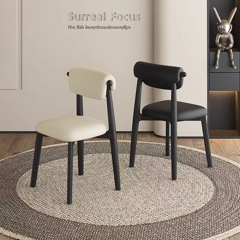 Chair Ins Style Dining Table and Chairs Island High-End Light Luxury Retro Dining Chair Home Modern Simple Scandinavian Style Dining Table and Chairs