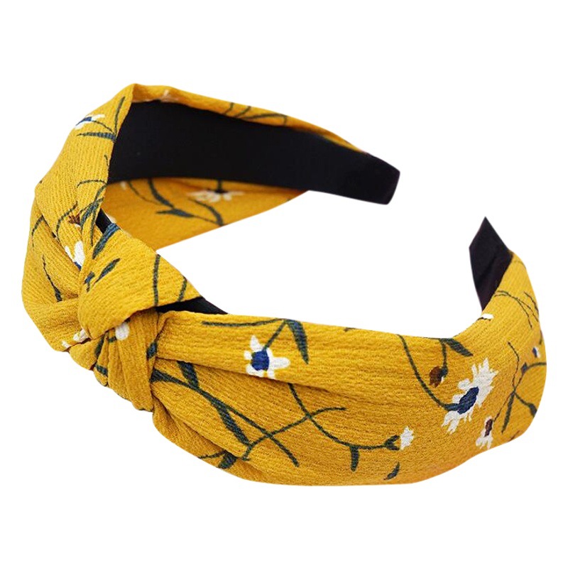 Directo de fábrica estilo coreano nuevo pelo accesorios tela Cruz anudada diadema mujeres deportes lavado fresco floral diadema