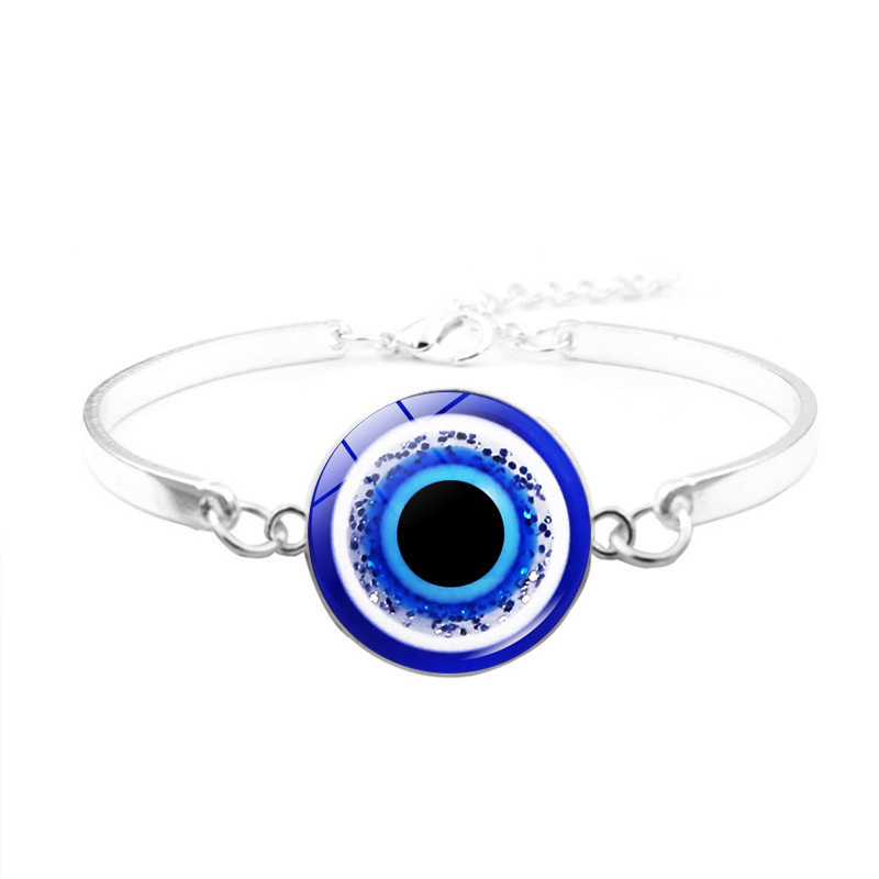 Blue Evil Eye Bracelet Jewelry Women's All-match Turkey Blue Eyes Amulet Alloy Bracelet Small Gift