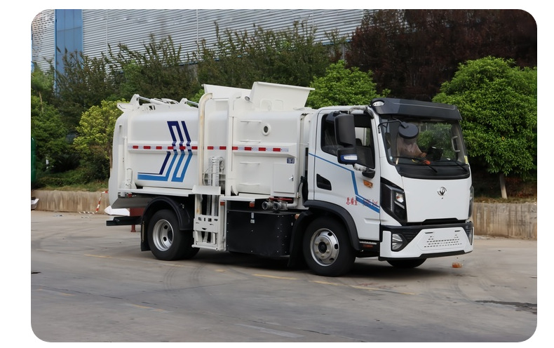 Dongfeng pure electric food waste truck available for wholesale, low-noise operation, direct sales from the manufacturer