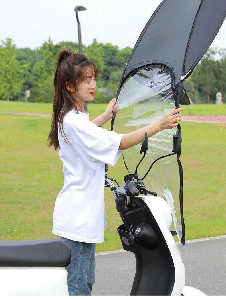 Electric Vehicle Canopy, Motorcycle Sunshade, Rainproof Awning, Widened Side Wings, Thickened New Model, Detachable Wholesale