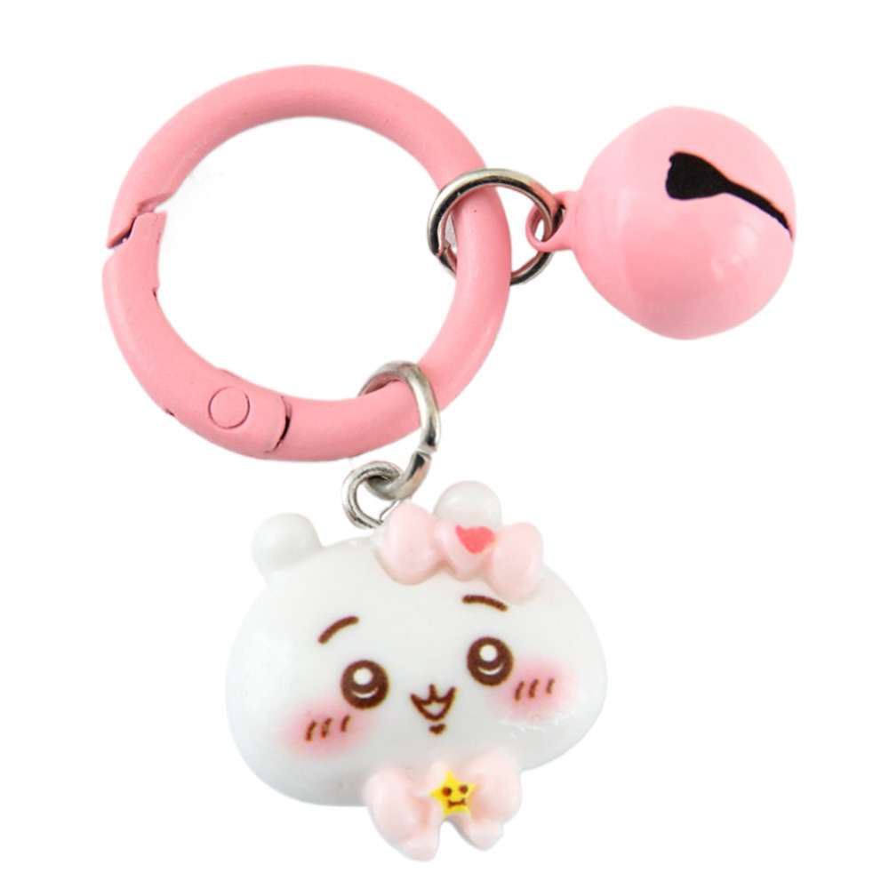 Caricatura linda corbata pequeña ocho llaveros colgantes pareja amigas bolsos colgantes de alto valor de belleza llaveros de corazón de niña