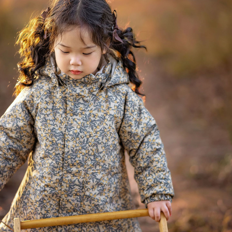 Autumn and Winter Thickened Children's Mid-length Parker Clothes fleece-lined Baby Coat Windproof Cotton-padded Clothes for Men and Women Winter Cotton-padded Coat