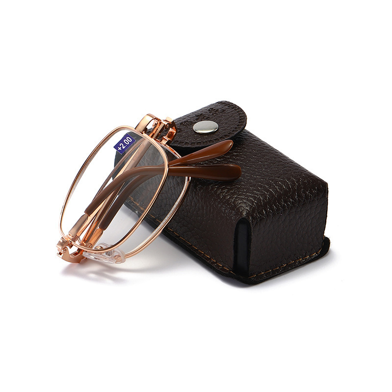 Foldable handheld fashionable glasses for elderly