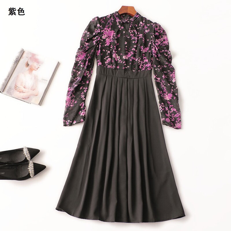 409822 Autumn Long-Sleeve Extended Dress Shenzhen Mingwei Wholesale Quality Women's Clothing Clearance Sale