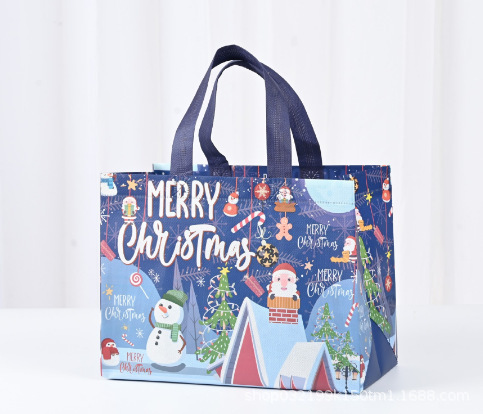 Bolso no tejido de Navidad bolso de mano logotipo personalizado gran película de dibujos animados transfronterizos alta sensación bolsa de embalaje de regalo