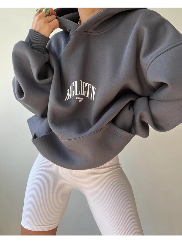 Amazon クロスボーダーヨーロッパとアメリカの女性のカジュアルファッションレタープリント eBay トップス長袖フード付きスウェットシャツ|undefined