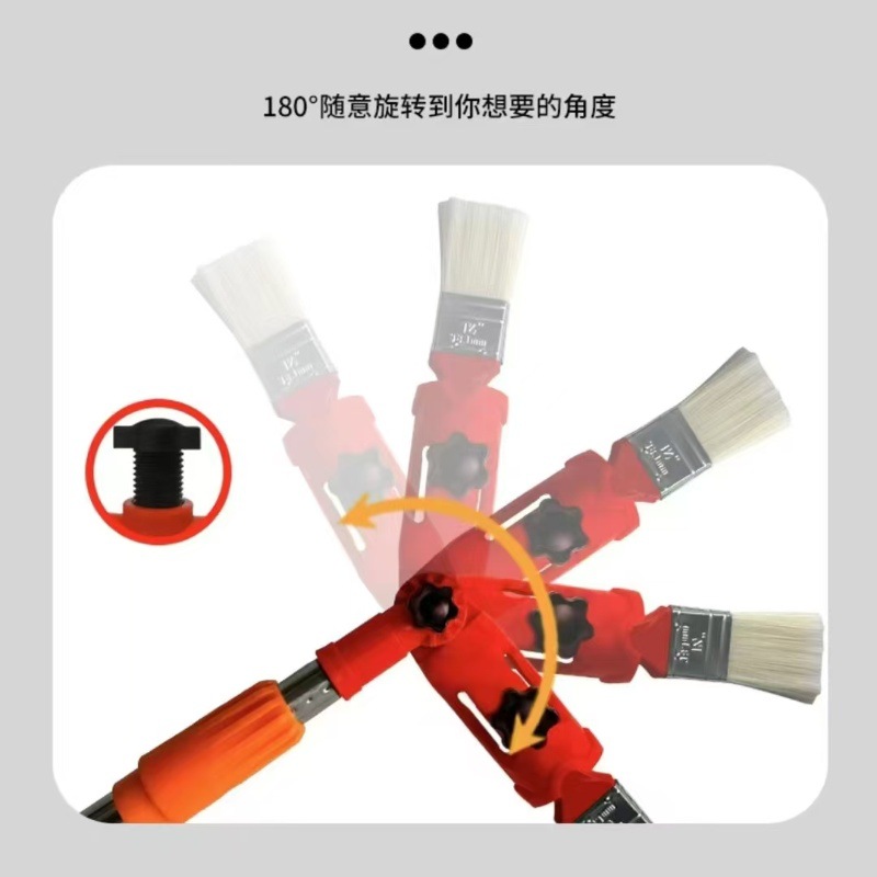 Conector de varilla de adaptador, rodillo de cabezal de conversión de varilla telescópica, cepillo de comercio exterior, clip de abrazadera universal extendido