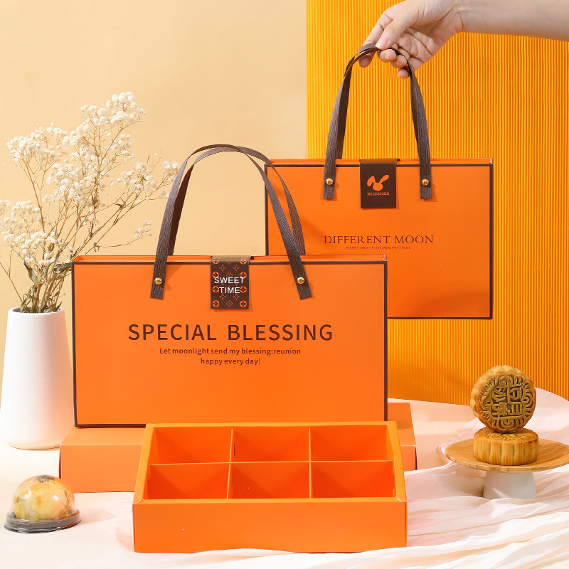 2023新款高档蛋黄酥西点盒中秋月饼礼盒包装盒雪花酥礼品盒月饼盒