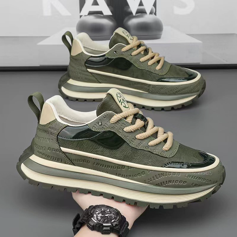 Новые нескользящие кроссовки Forrest Gump Dad 2025, модные спортивные и повседневные ботинки на толстой подошве, европейский стиль, мужские.